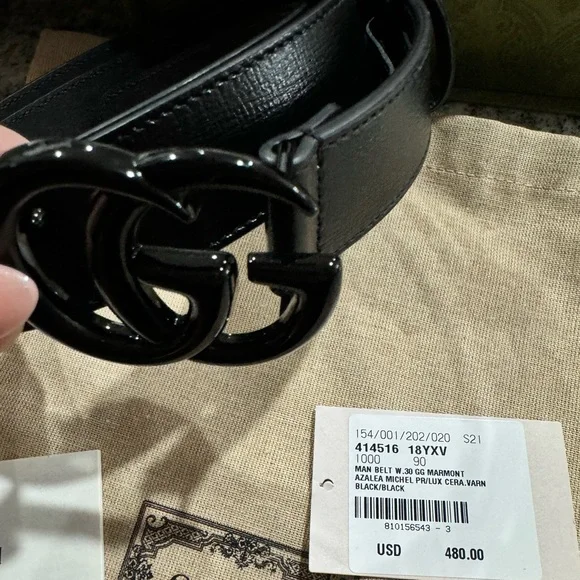 Gucci | Accessories | Gg Marmont Thin Belt Size 9 Size 28  display picture 1